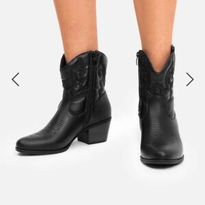 Black Western Ankle Boots